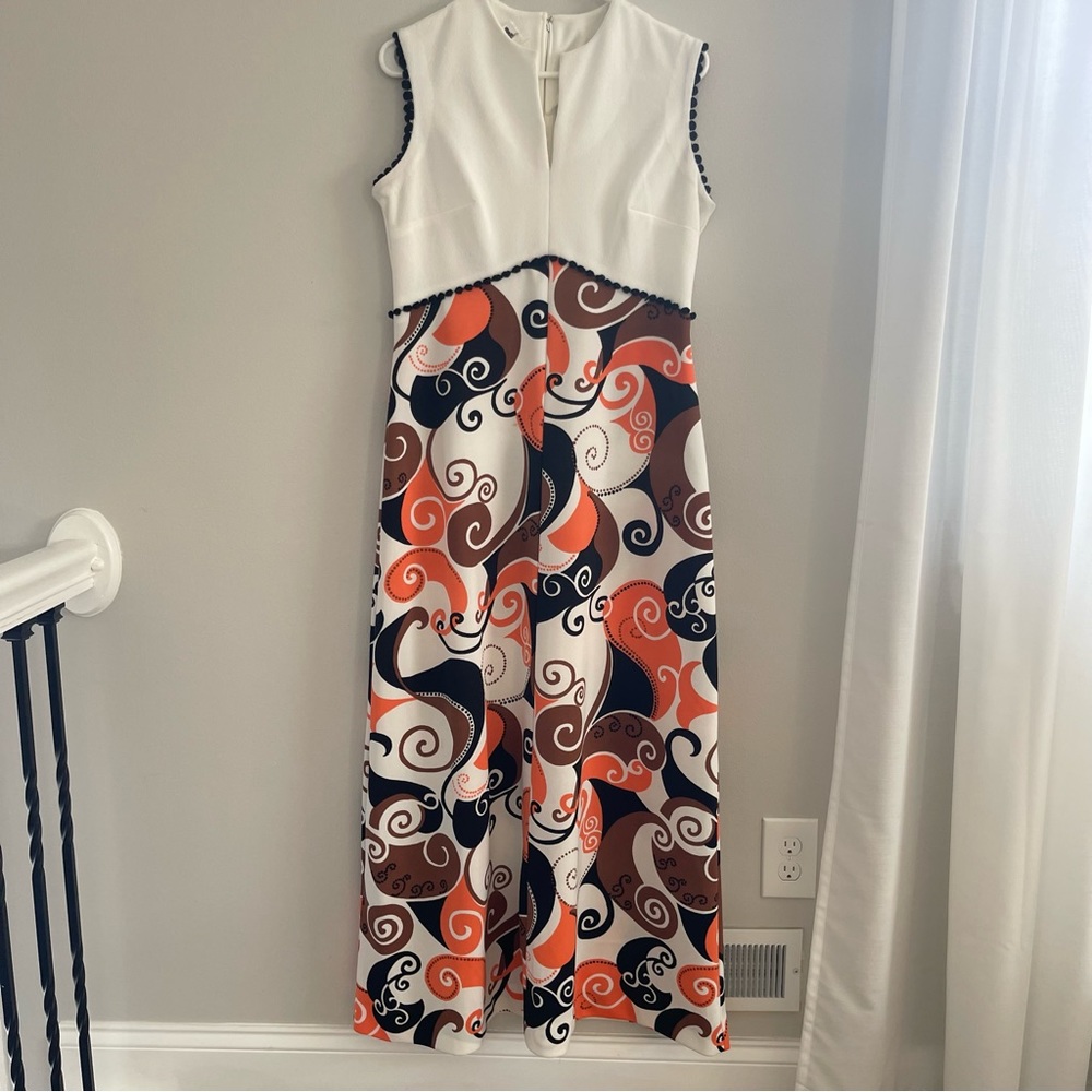 Vintage 1970s Maxi Dress with GROOVY pattern
